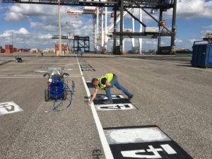 parking lot striping line painting - Florida