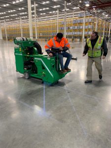 Warehouse floor shot bead blasting