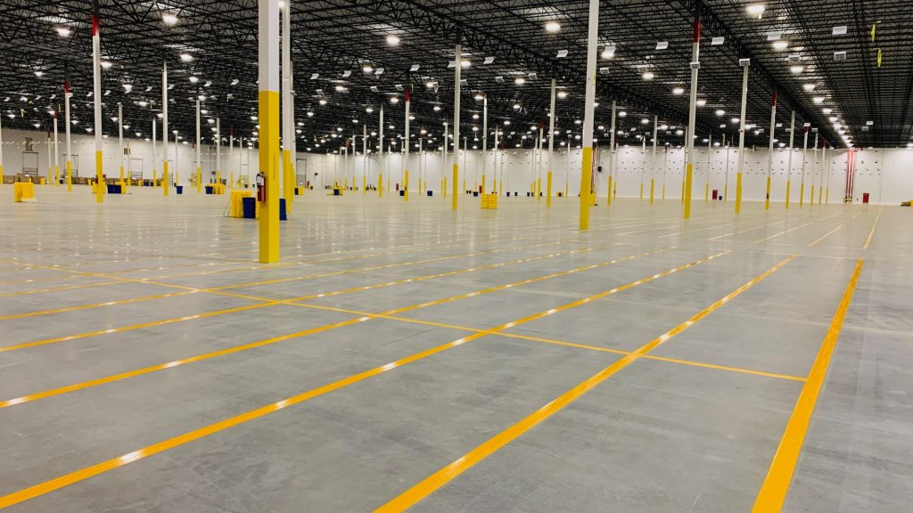 warehouse floor striping epoxy line painting - Philadelphia PA