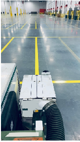 warehouse line striping removal - floor marking