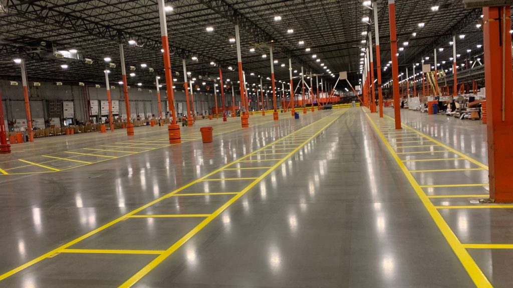 Topeka KS - warehouse floor striping line painting